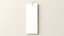 Minimalist White Blank Bookmark Mockup
