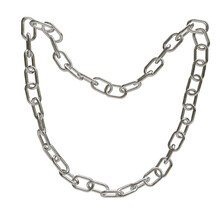 Platinum White Gold Chain Link Jewellery Necklace, Luxury Accessory, Shiny, On Transparent Background