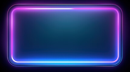 neon banner, screen  with glowing frame