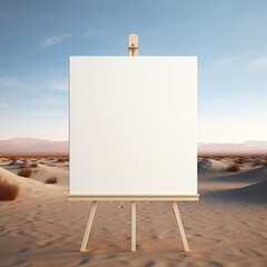 Canvas Print - blank canvas on the beach