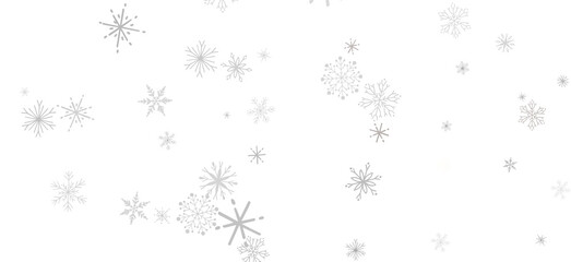 Festive Snow Drift: Captivating 3D Illustration of Descending Christmas Snowflakes