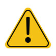 Warning sign with exclamation mark symbol, vector illustration.