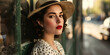 © sam - portrait of beautiful woman wearing 50s style fashion clothes