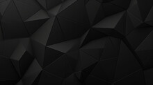Abstract Polygonal Space Low Poly Dark Background With Connecting Dots And Lines.