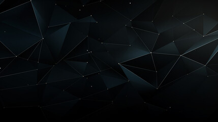 Wall Mural - abstract polygonal space low poly dark background with connecting dots and lines.