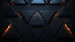 © Bogdan - Futuristic, High Tech, dark background, with a triangular block structure. Wall texture with a 3D triangle tile pattern