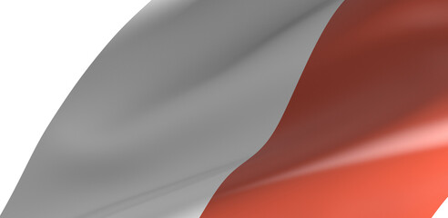 Poster - Waving flag of Poland. Independence Day November 11, Poland. Red and white fabric texture for