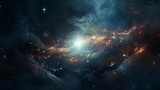 Fototapeta Kosmos - beautiful space clouds in the universe with a star on its axis