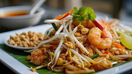 Wall Mural - Pad Thai: Classic Thai Stir-Fried Noodle Dish