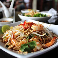 Wall Mural - Pad Thai: Classic Thai Stir-Fried Noodle Dish