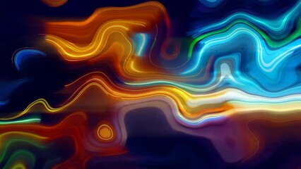 Wall Mural - Stylish Abstract Animation Color Wavy Smooth Wall