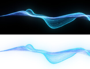 Wall Mural - fluid stream of blue particles, resembling a digital river, representing the seamless flow of inform
