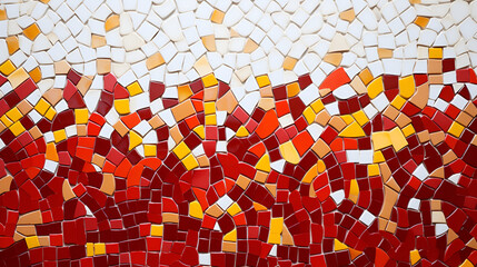 Wall Mural - red, yellow, orange mosaic tiles wallpaper 