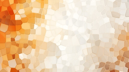 Wall Mural - orange and white mosaic tile background