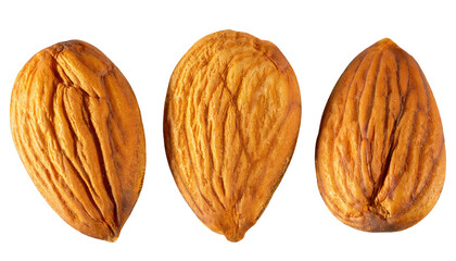 Wall Mural - Delicious almonds - isolated on white background. without shadow, cut out
