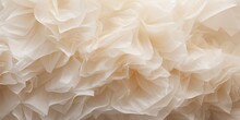 Beige White Tissue Paper Texture Backgrounds, Folded Soft Crumbled Paper Texture Background.