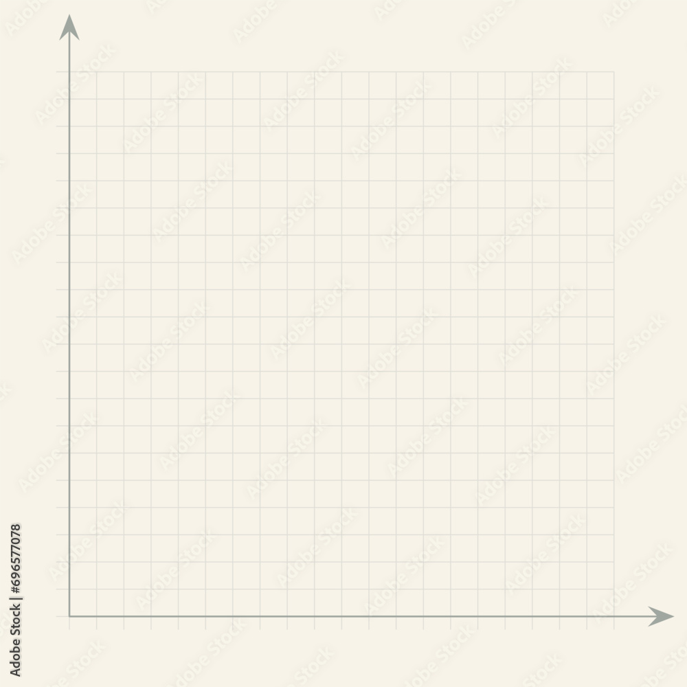 Grid paper. Mathematical graph. Cartesian coordinate system with x-axis ...
