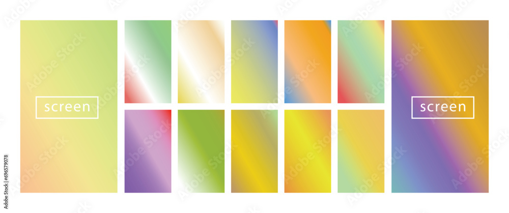 Color Front Screen Mobile screen lock display collection of colorful backgrounds in trendy ...