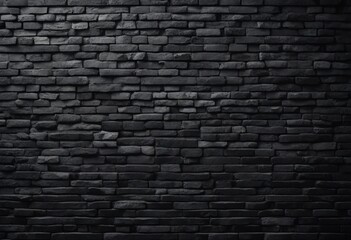  Dark black painted brick natural stone masonry wall texture background wallpaper panorama banner