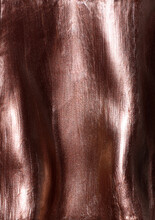 Copper Metallic Shimmering Glossy Nail Polish Composition Background. Cosmetic Makeup Product Texture