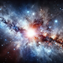 Wall Mural - gorgeous space and twinkling stars background image with nebula gas cloud
