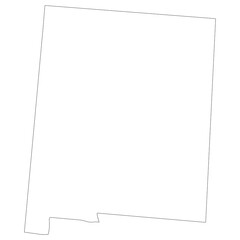 New Mexico state map. Map of the U.S. state of New Mexico.