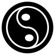 yin yang icon with glyph style and pixel perfect base. Suitable for website design, logo, app and UI. Based on the size of the icon in general, so it can be reduced.