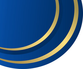 Wall Mural - Blue gold rounded corner. Corner design element