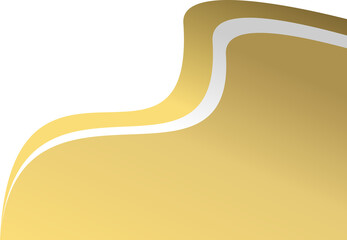 Wall Mural - Gold with silver stripe corner. Corner design element
