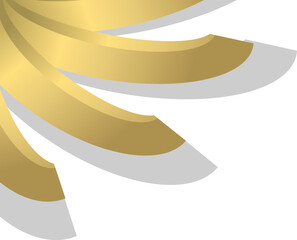 Wall Mural - Gold with silver stripe corner. Corner design element