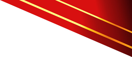 Wall Mural - Red with gold stripe corner. Corner design element