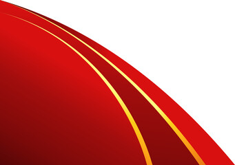 Wall Mural - Red with gold stripe corner. Corner design element