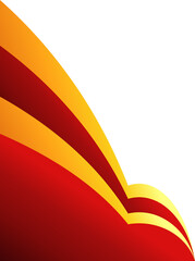 Wall Mural - Red with gold stripe corner. Corner design element