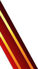 Wall Mural - Red with gold stripe corner. Corner design element