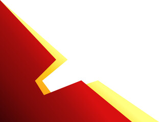 Wall Mural - Red with gold stripe corner. Corner design element