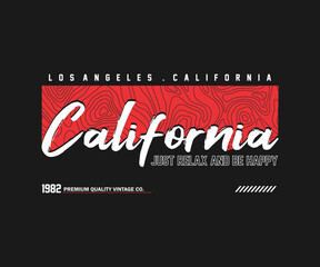 california modern style typography slogan. abstract design and vintage style. Vector for printed t shirt, typography, streetwear, hoodie posters, etc