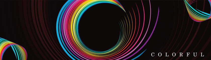 Modern colorful flow poster. Wave Rainbow style colorful banner or background design.