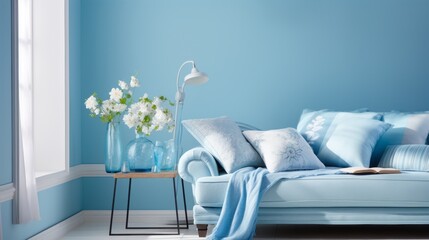 Captivating blue ambiance, a visual treat of this calming color