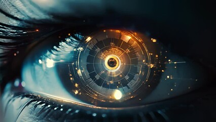 Wall Mural - minds eye interface a futuristic and elegant design, showcasing the seamless interface between the h