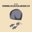 © Teras One - Retro Swimming Cap Nose Clip and Ear Plug