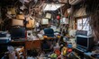 A Chaotic Scene of Disarray and Clutter on the Floor