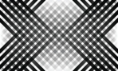 Poster - abstract black and white gradient diagonal thick line pattern art.
