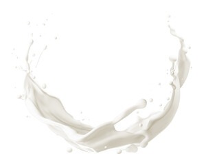 Sticker - Curve milk splash isolated