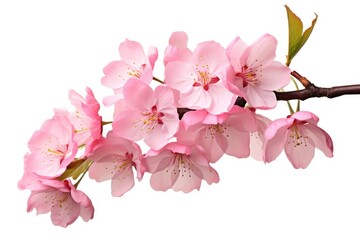 Sticker - cherry blossom isolated on white background. cherry blossom branch, Cherry blossom sakura isolated on a white background with a clipping path, AI Generated