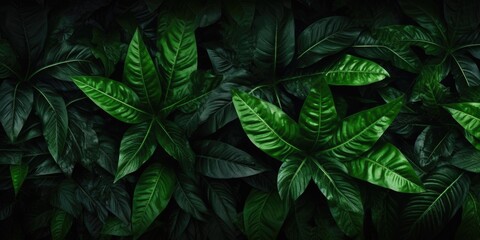 Poster - A close up view of a bunch of green leaves. This versatile image can be used in various projects