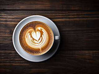 Cup of coffee with beautiful Latte art