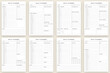 Minimalist printable planner page templates. schedule, priority, call, email, goals, to do, water intake, lunch plan, dinner plan, mood, breakfast, snack, notes for the day. Daily Planner Bundle.