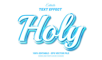 Wall Mural - holy editable text effect