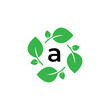 © NUR - letter a organic leaf botanical product modern logo design graphic vector