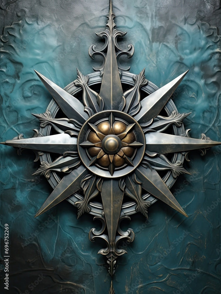 Compass Rose: Nautical Navigation for Maps and Travel-Themed Areas ...